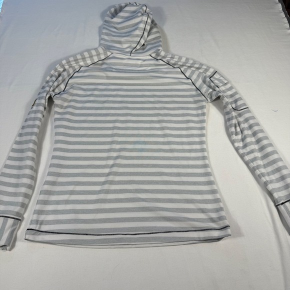 Footjoy FJ Golf Hoodie Long Sleeve Striped White Gray Womens Size S - Picture 13 of 14